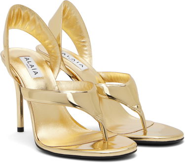 Tillbehör Alaïa ALAÏA Heeled Thong Sandals Metallisk | AA3S122CK298, 3