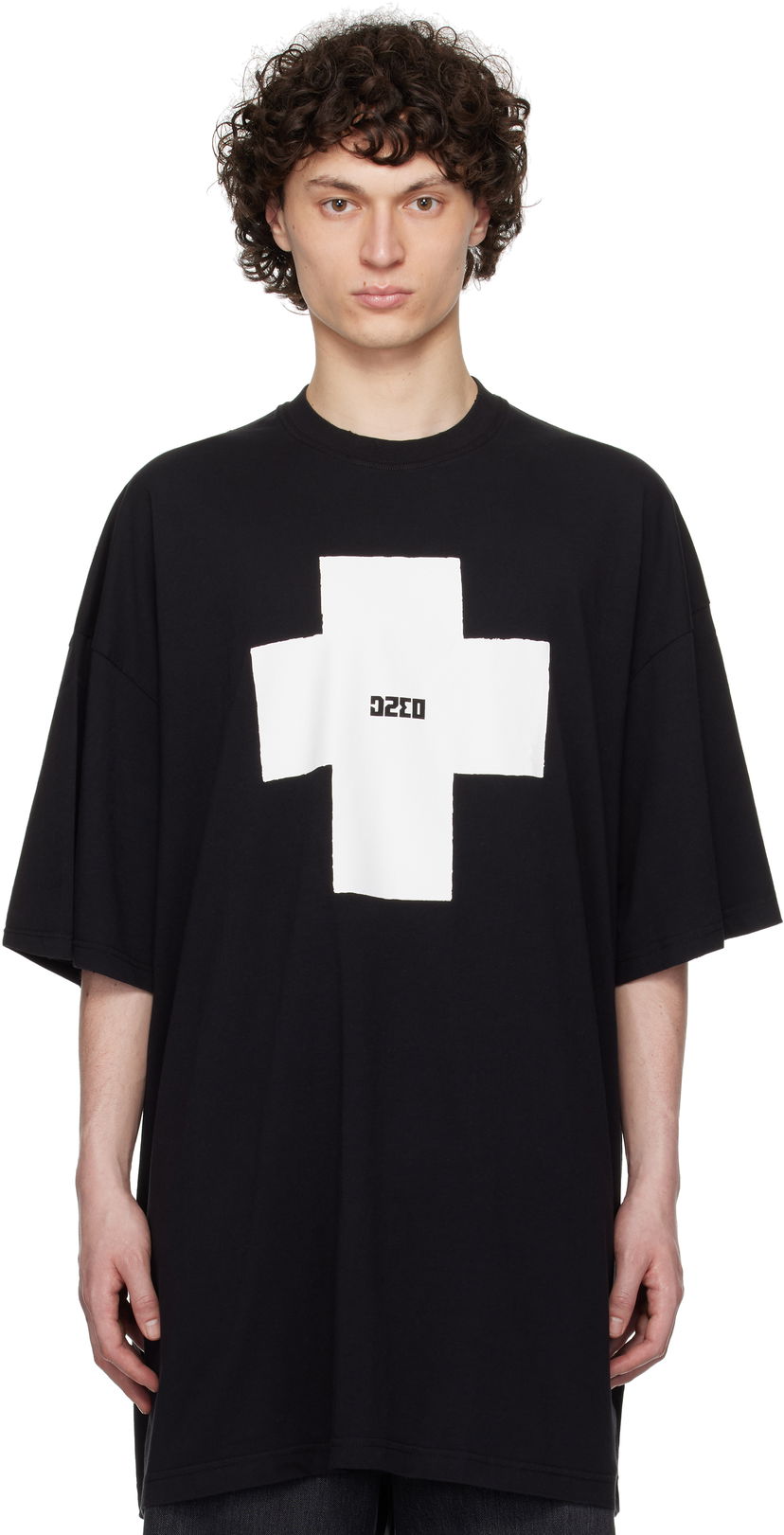 T-shirt 032C 032c Point Zero Oversized T-Shirt Svart | S25-URC-0152-050