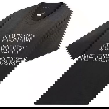 T-shirt visvim Jumbo Distressed 'Quality We Treasure' Print T-Shirt Svart | 0125205010016-BLK, 1