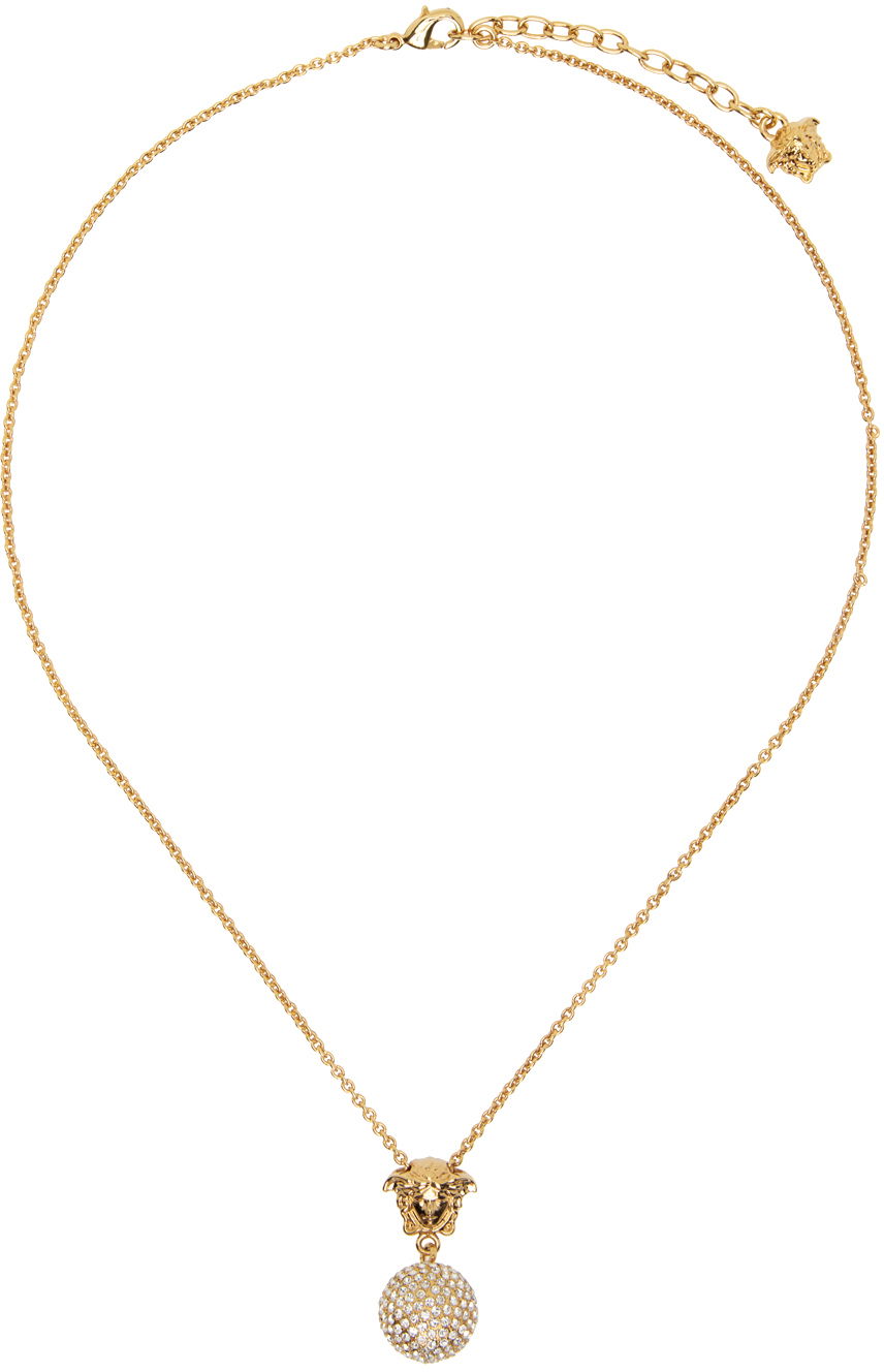 Halsband Versace Medusa Crystal Ball Necklace Beige | 1009253_1A00621, 0