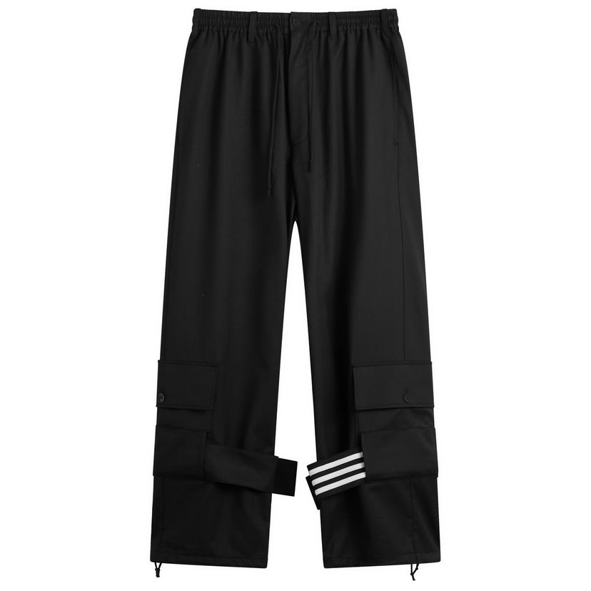 Cargo byxor Y-3 Y-3 Three Stripe Cargo Pants, Size Large Svart | JX7297