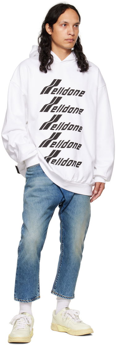 Sweatshirt We11done We11done Print Hoodie Vit | WD-TH3-22-729-U-WH, 3