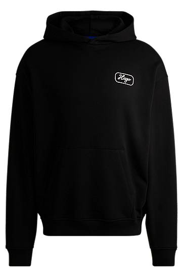 Sweatshirt BOSS Terry Hoodie with Embroidered Logo Svart | 50545939