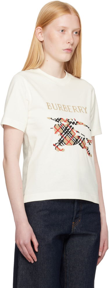 T-shirt Burberry Burberry Large Logo Graphic T-Shirt Vit | 8110955, 1