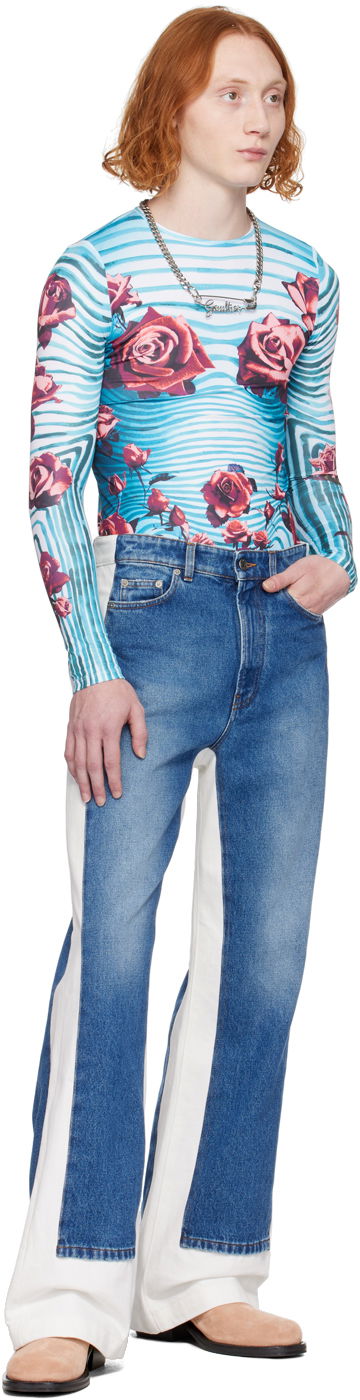T-shirt Jean Paul Gaultier Floral Long Sleeve T-Shirt Flerfärgad | 24/25-U-TO186-J551-503001, 4