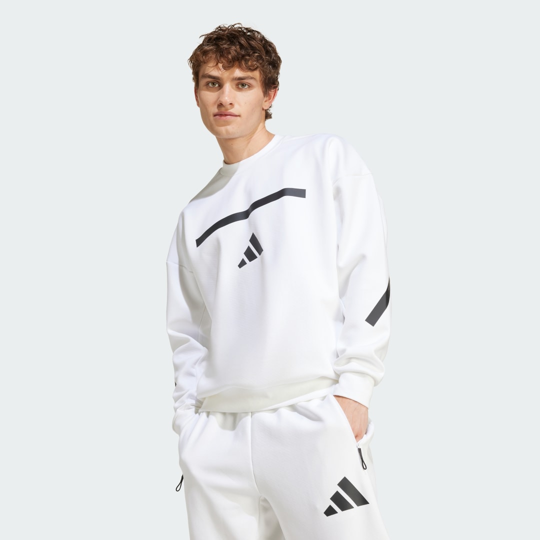 Sweater adidas Performance adidas Z.N.E. Sweatshirt Vit | JF2451, 0