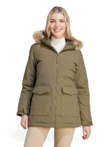 Parkas adidas Performance Sportswear Parka Hooded Fur Grön | IJ8259