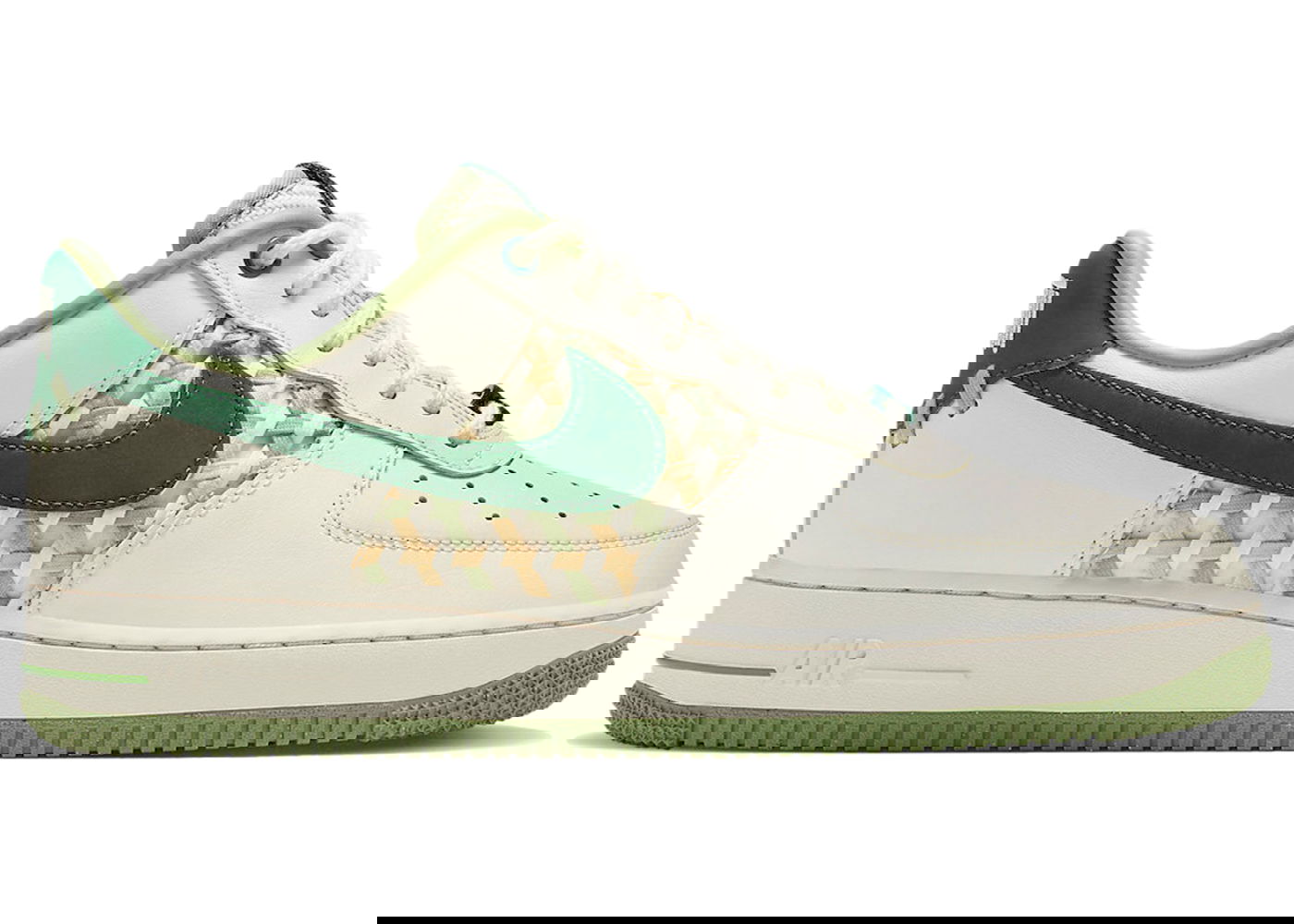Sneakers och skor Nike Air Force 1 Low '07 Premium "NAI-KE Bamboo Weave Sail Gorge Green" Vit | FN0369-100, 0