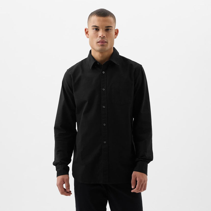 Skjorta GAP Shirt Stardard Oxford Shirt True Black XXL Svart | 514274-00