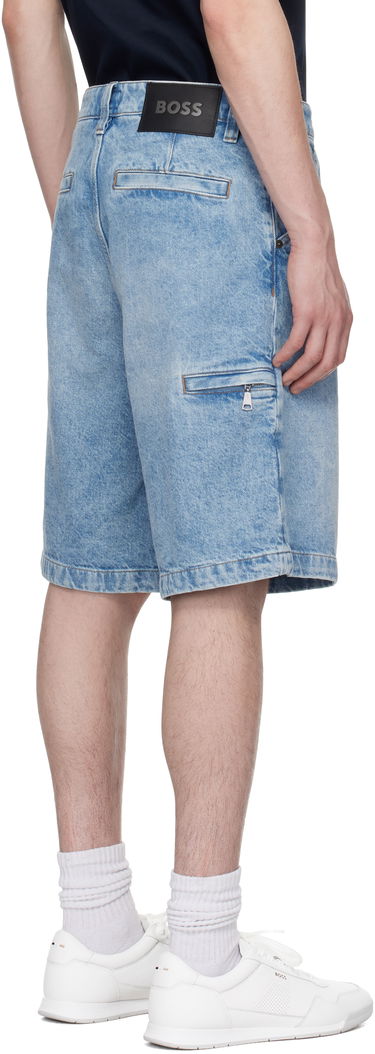 Shorts BOSS Faded Denim Shorts Blå | 50537843, 2