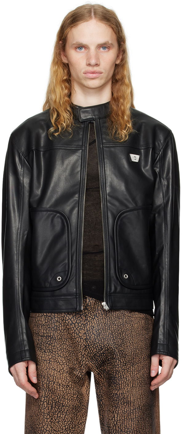 Jacka MISBHV Faux-Leather Jacket Svart | 241M406