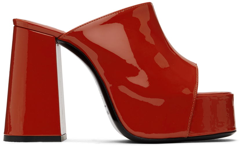 Skovård BY FAR BY FAR Brad Heeled Sandals Röd | 23PFBRAMBUGP