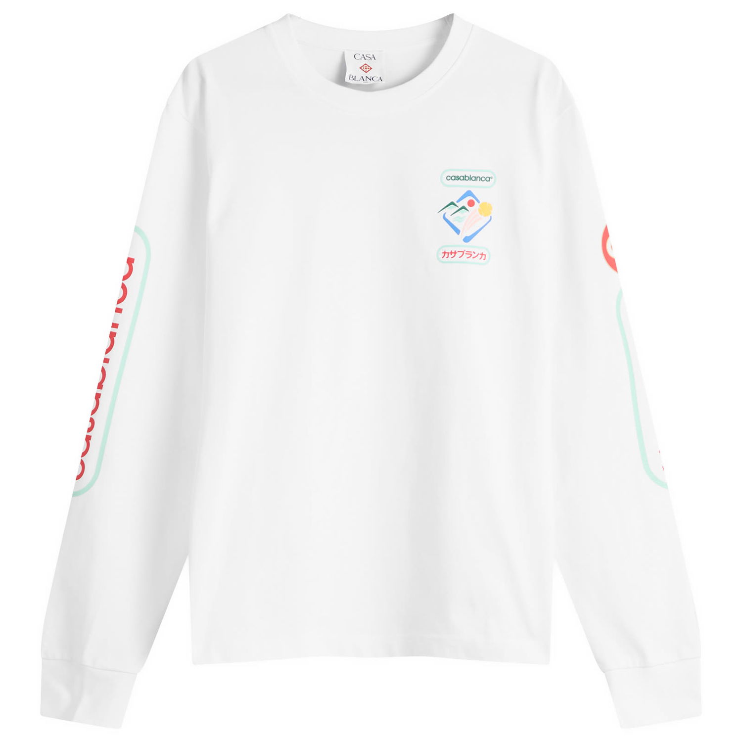 T-shirt Casablanca Casablanca Fuji Dream Screen Printed Long Sleeve T-Shirt, Size Large Vit | MPF25-JTP-151-01, 0