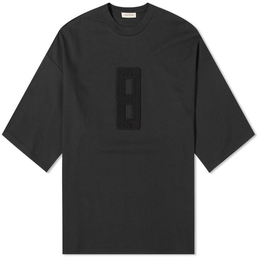 T-shirt Fear of God Embroidered 8 Milano T-Shirt Svart | FG850-2052VIS-001