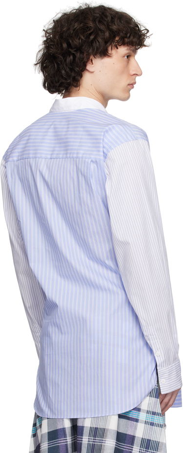 Skjorta Charles Jeffrey Loverboy Charles Jeffrey LOVERBOY Hug Tie-Front Striped Shirt Blå | 54070302, 2