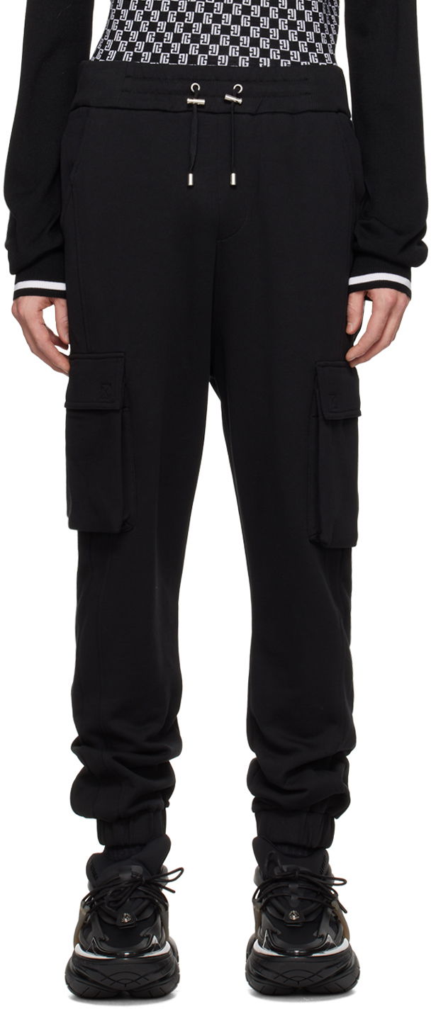 Cargo byxor Balmain Drawstring Cargo Pants Svart | CH1OB295BC64