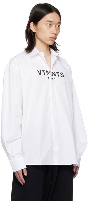 Skjorta VETEMENTS Graphic Print Shirt Vit | VL22SH300W, 1