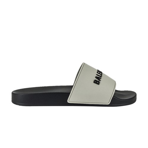 Sneakers och skor Balenciaga Pool Slides Logo Grey Black Grå | 565826W1S8A1013, 0