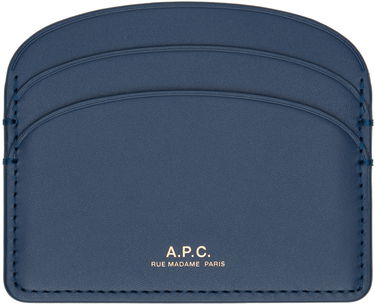 Ryggsäckar och väskor A.P.C. Navy Demi-Lune Card Holder Mörkblå | PXAWV-F63270, 0