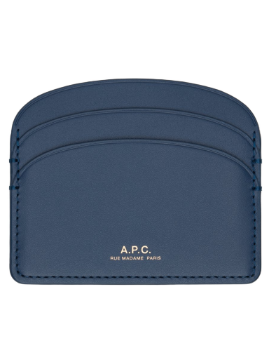 Ryggsäckar och väskor A.P.C. Navy Demi-Lune Card Holder Mörkblå | PXAWV-F63270