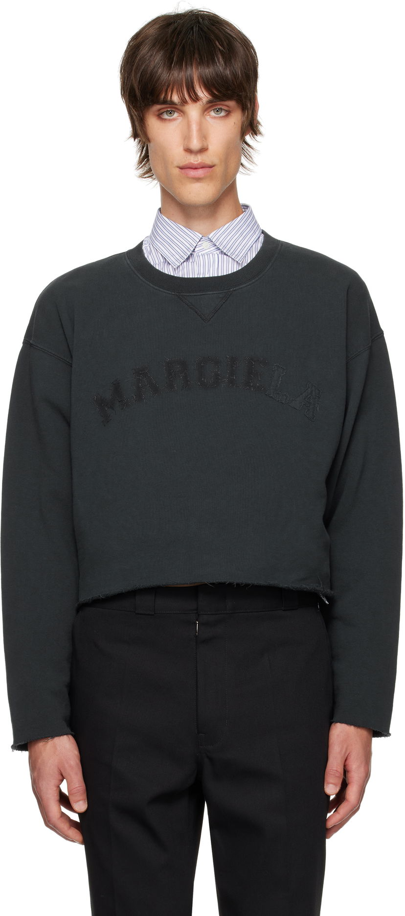 Sweatshirt Maison Margiela Firm Sweatshirt Svart | S51GU0134 S25570