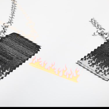 Plånbok Pleasures PLEASURES Leather Card Holder with Chain Svart | P25SU073 BLACK, 2