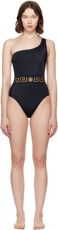 Greca Border One-Piece Swimsuit