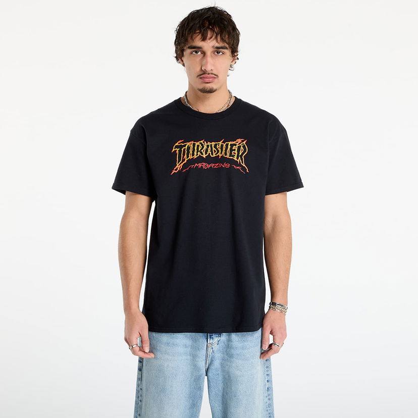 T-shirt Thrasher Thrasher Cracked by Exteenager T-Shirt L Svart | 145773