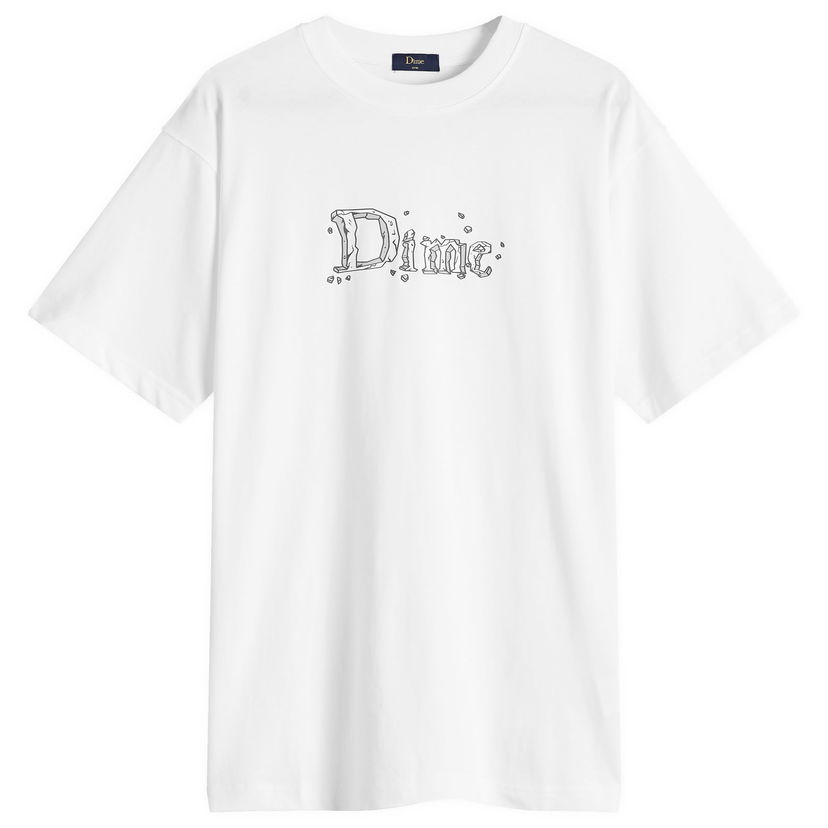 T-shirt Dime Classic Stone Logo T-Shirt White Medium Vit | DIMEHO2455WHT