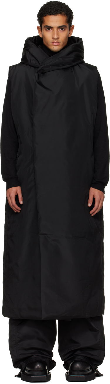 Väst Rick Owens Rick Owens DRKSHDW Concordians Hooded Vest Svart | DU02E7972 NCV, 0