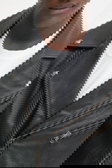 Jacka Samsoe Samsoe Samsoe Samsoe SACOBAIN Leather Moto Jacket Svart | M25200027, 4