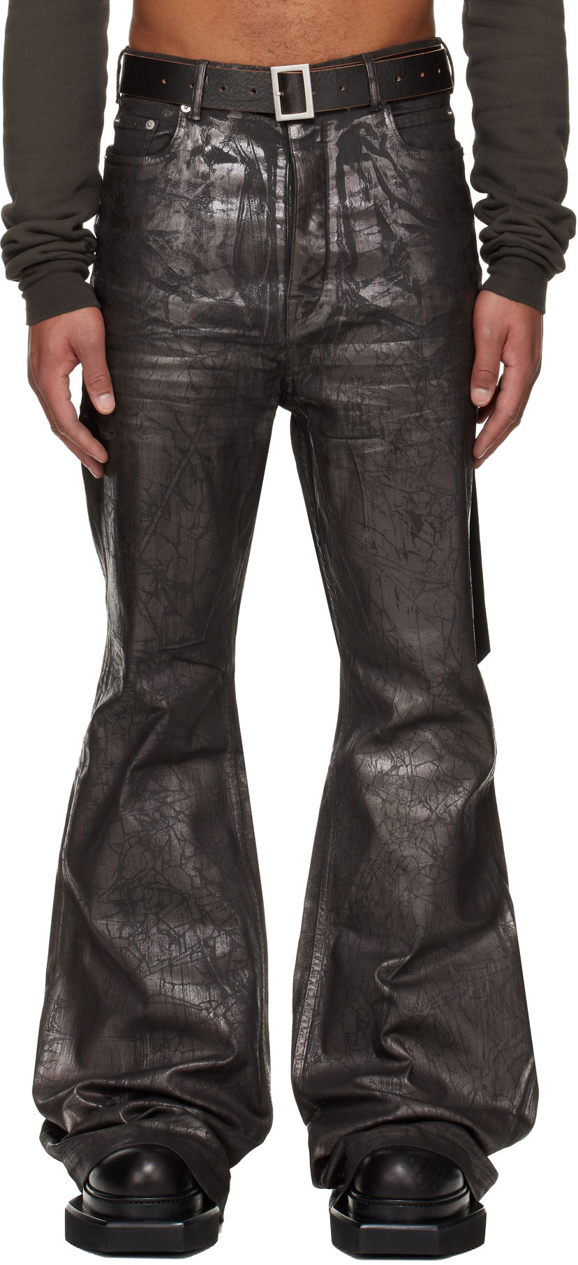 Jeans Rick Owens Rick Owens DRKSHDW Concordians Bolan Bootcut Jeans Metallisk | DU02E7365 SBZMC