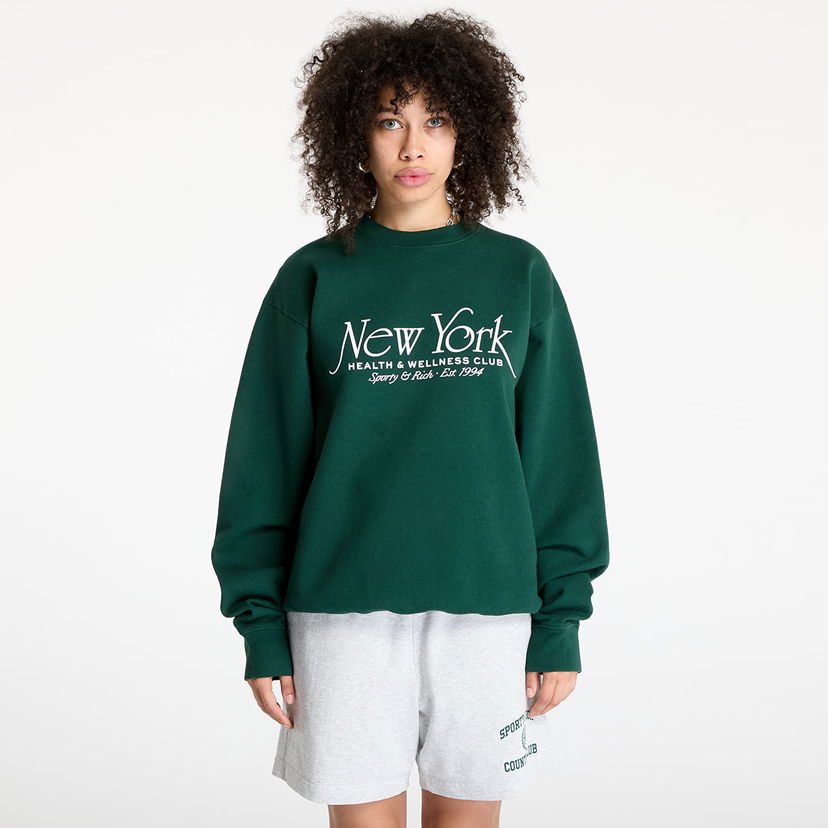 Sweater Sporty & Rich Sporty & Rich NY94 Crewneck Sweatshirt Grön | ST071606034GR10