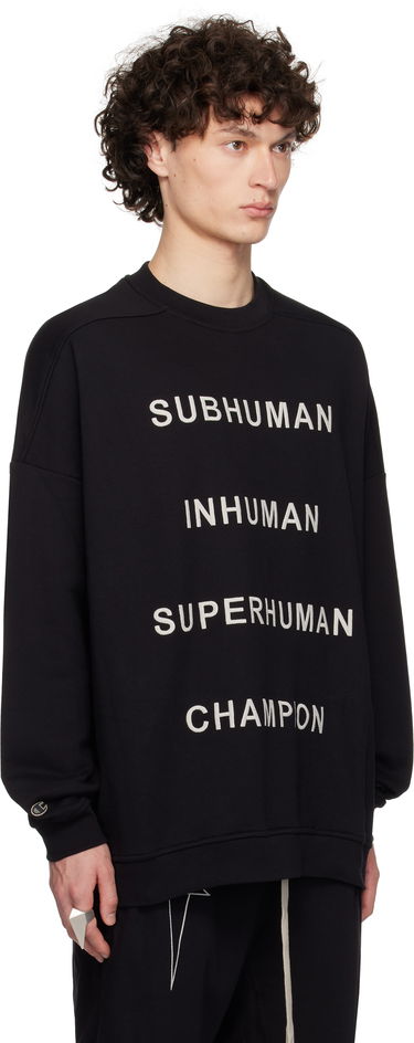 Sweatshirt Rick Owens Rick Owens Champion Edition Jumbo Sweatshirt Svart | CM01E1669 CHFE FELPA, 1