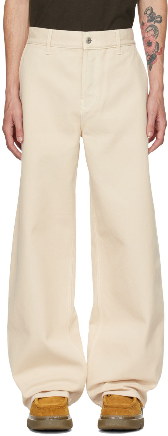Jeans Burberry Off-White EKD Jeans Beige | 8091786, 0