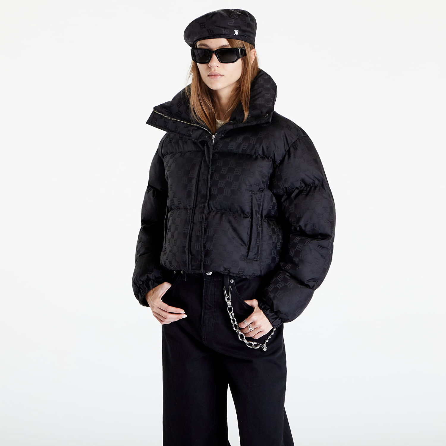Pufferjacka MISBHV Monogram Nylon Puffer Svart | 3121W414, 0