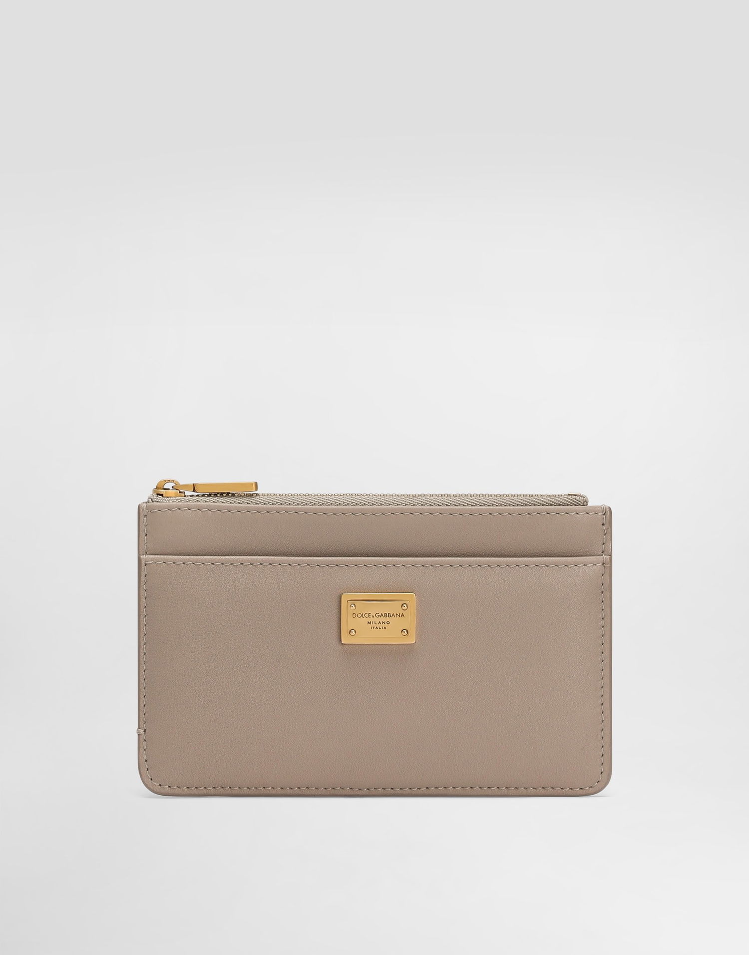 Plånbok Dolce & Gabbana Dolce & Gabbana Plongé Calfskin Card Holder Beige | BI1261A9S258I399, 0