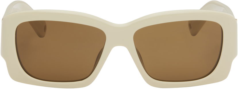 Solglasögon Jacquemus 'Les lunettes Croisière' Square Sunglasses Beige | JAC60C2SUN