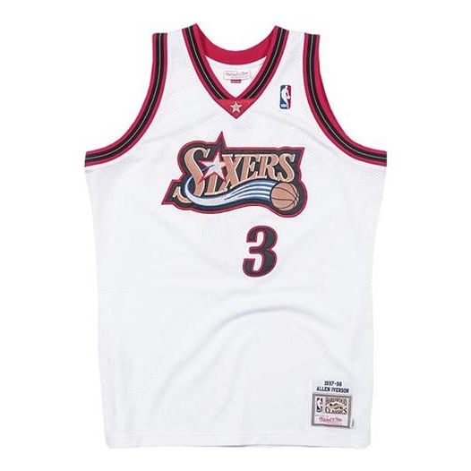 Jersey Mitchell & Ness Mitchell & Ness 76ers Basketball Jersey Vit | AJY4CP19162-P76WHIT97AIV