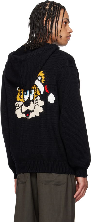 Sweatshirt KENZO Kenzo Paris VERDY Edition Knitted Hoodie Svart | FF58PU7103CJ, 2