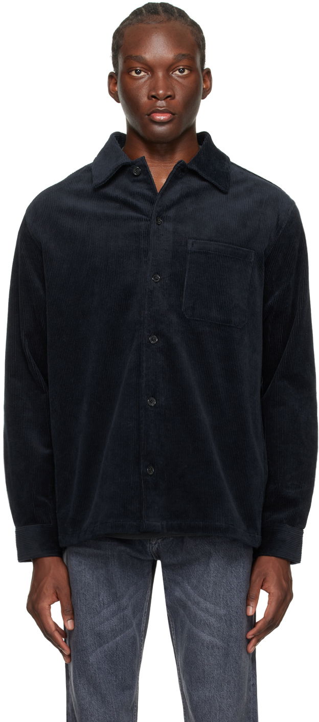 Skjorta Samsoe Samsoe Samsøe Samsøe Damon Corduroy Shirt Mörkblå | M23300049