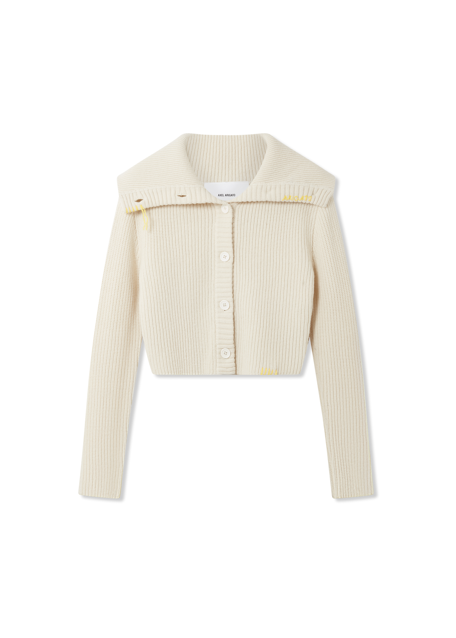 Sweater AXEL ARIGATO Cropped Knit Cardigan Vit | A3359002, 1