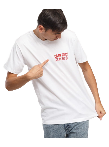 T-shirt Urban Classics Cash Only Tee Vit | MT816 white