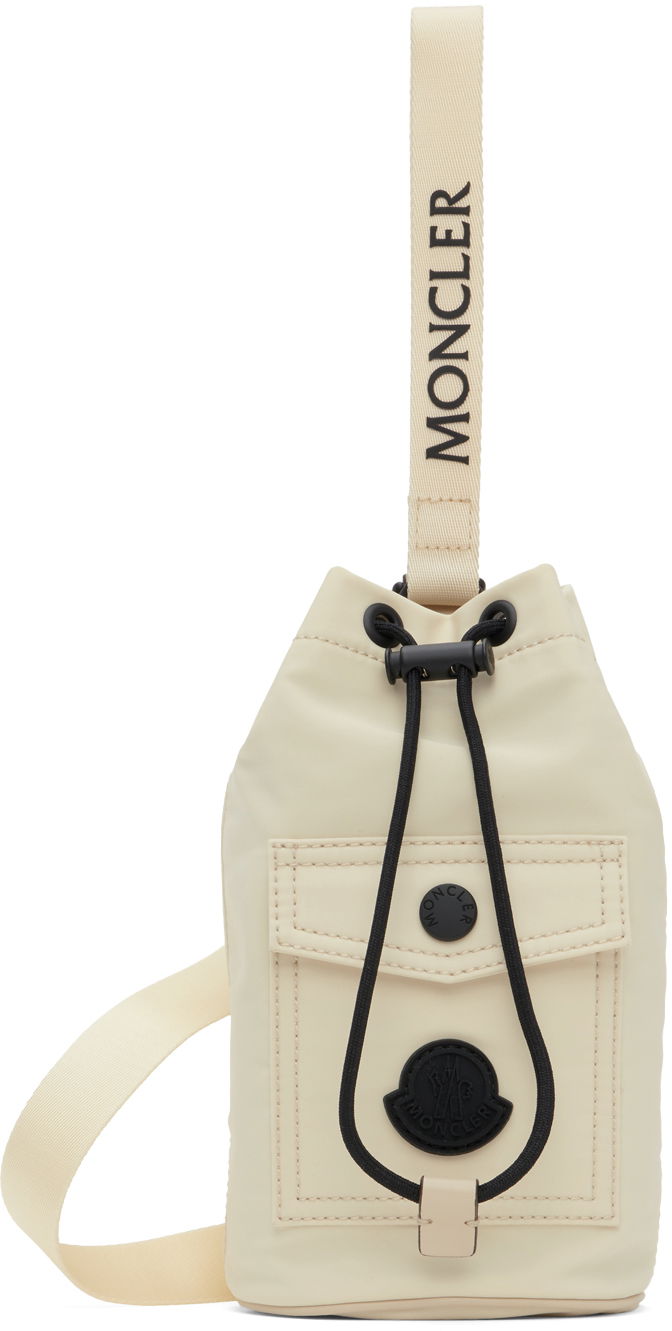 Ryggsäck Moncler White Trick Drawstring Pouch Beige | J209B6A00001M3873