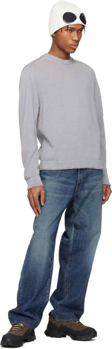 Sweater C.P. Company C.P. Company Crewneck Lens Knit Sweater Grå | 18CMKN077A-110058A, 4