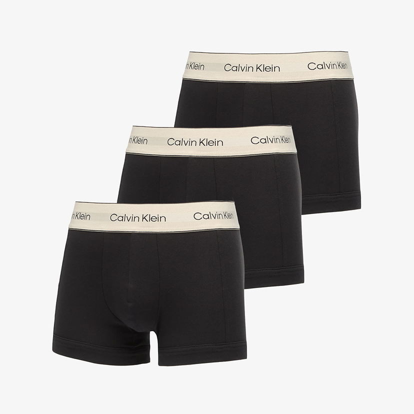 Strumpor CALVIN KLEIN Heritage Cotton Stretch Trunk 3-Pack Svart | LV00NB4446 UB1