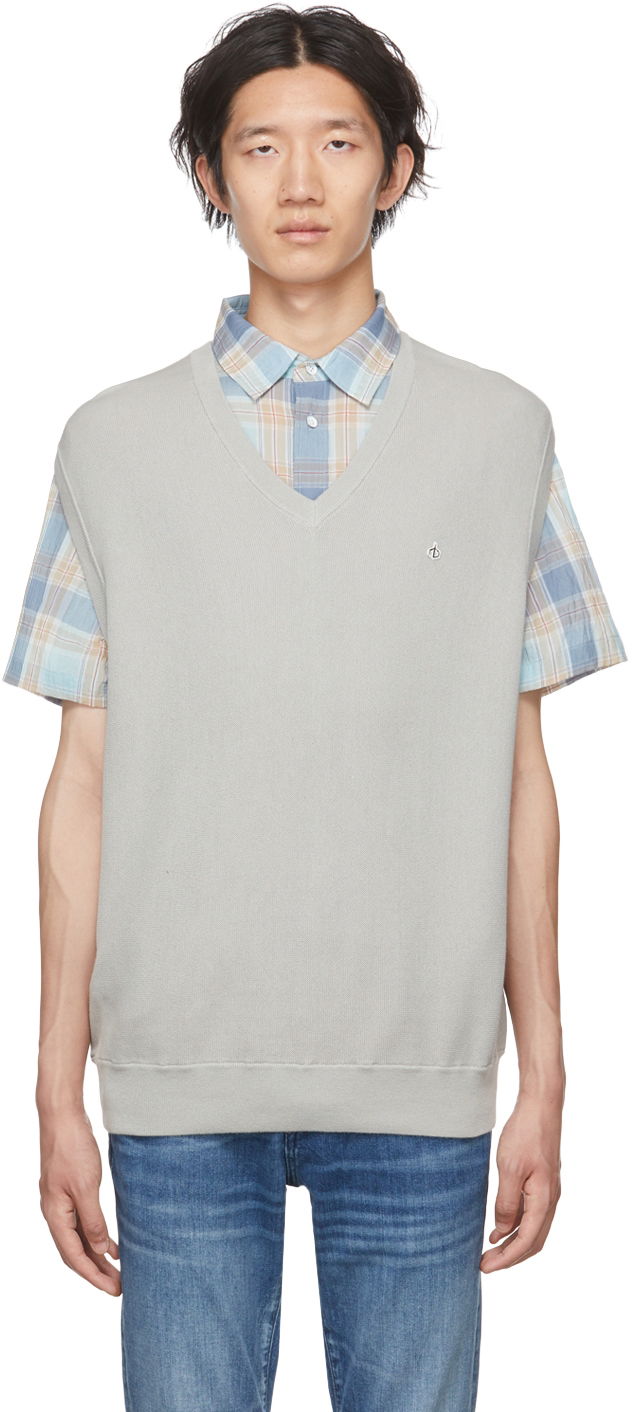 Sweater rag & bone Winslow Knit Vest Grå | MBS22P012LL12