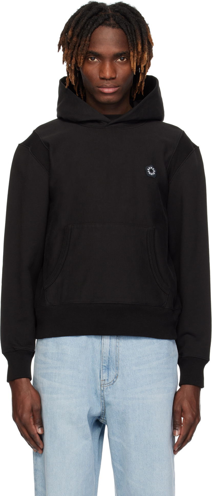 Sweatshirt KENZO Kenzo Paris 'Boke Flower 2.0' Embroidered Hoodie Svart | FF55SW2554MC
