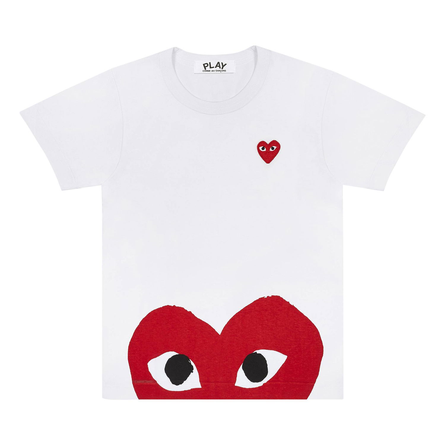 T-shirt Comme des Garçons PLAY T-Shirt Big Half Heart Vit | az t033 051 1, 1
