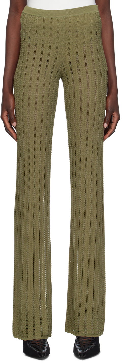 Byxor Dion Lee Dion Lee Knit Trousers Grön | C7217P23